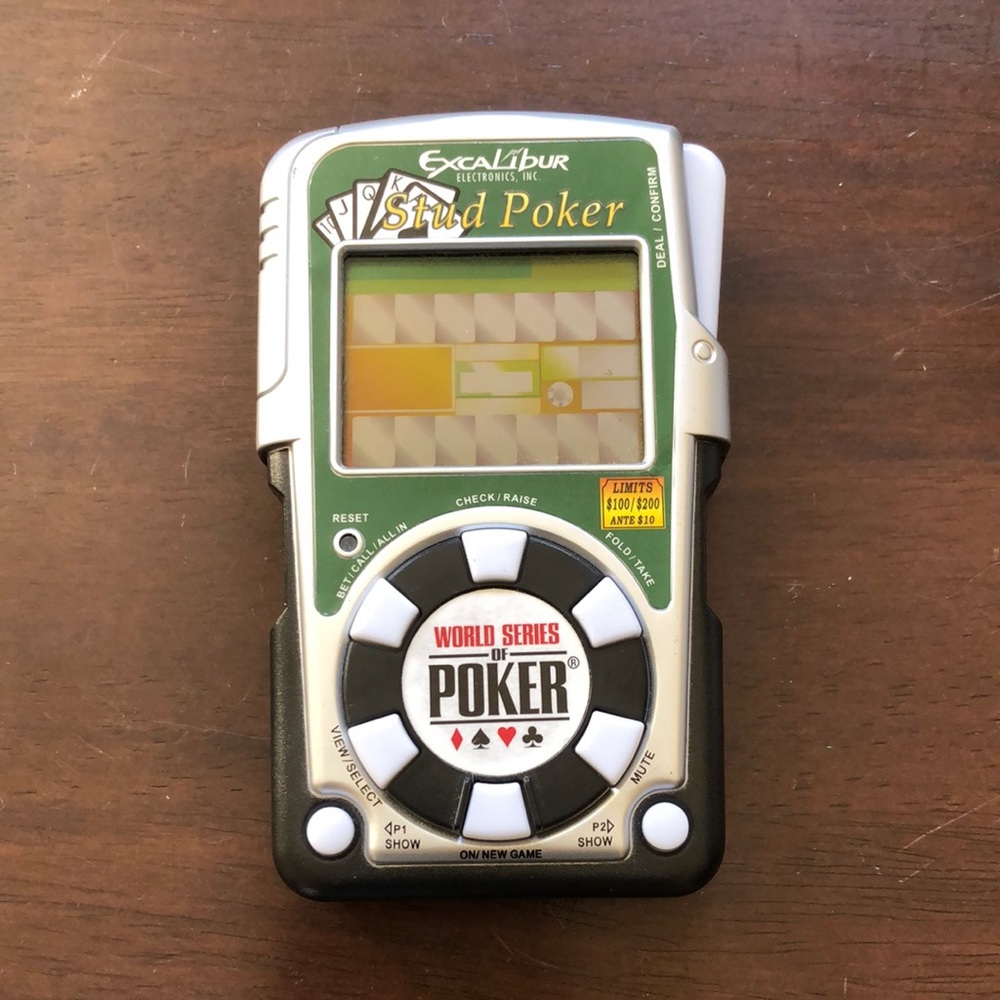 Excalibur World Series ofโ Poker Electronic Stud Poker Handheld